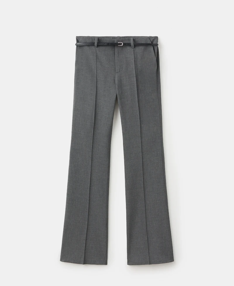 Mango Women's Belt Straight-Fit Pants
