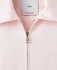 Mango Women's Satin Zipper Jacket