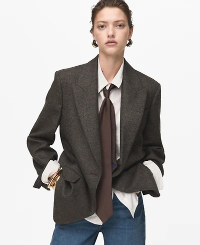 Mango Women's Wool Suit Jacket