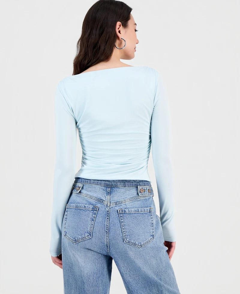 Bar Iii Women's Boat-Neck Jersey Top, Macy's Exclusive