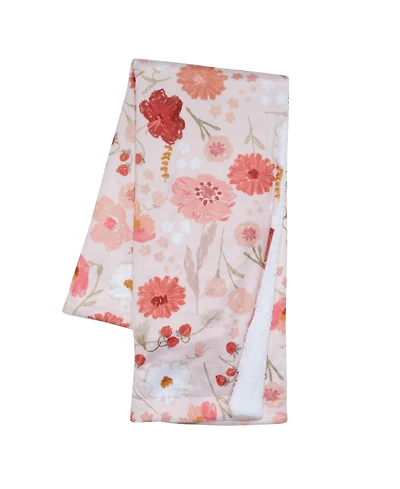 Bedtime Originals Flower Power Floral/Strawberry Soft/Cozy Fleece Baby Blanket