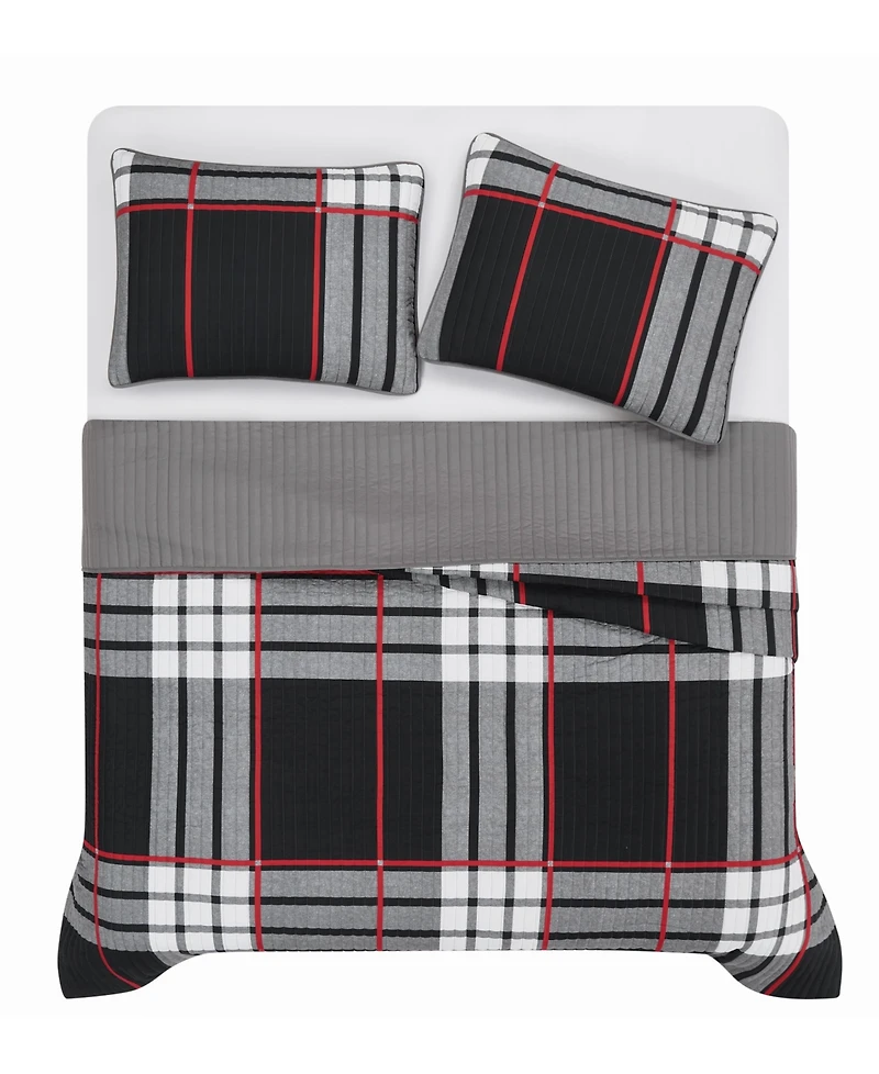 Truly Soft Danbury Plaid 3-Pc. Quilt Set, King