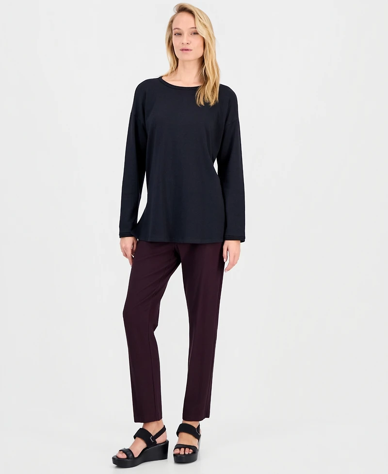 Eileen Fisher Women's Long-Sleeve Round-Neck Top