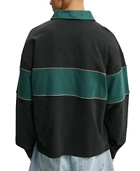 Cotton On Men's Cropped Fit Rugby Shirt