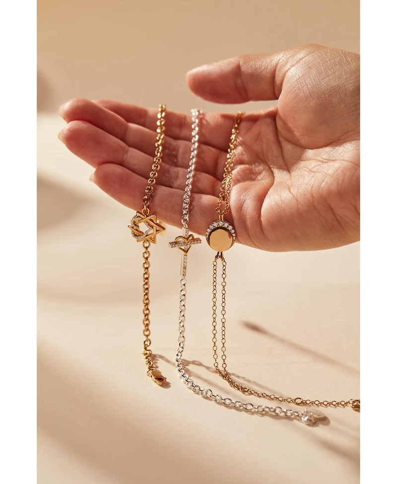 Cross And Heart Bracelet