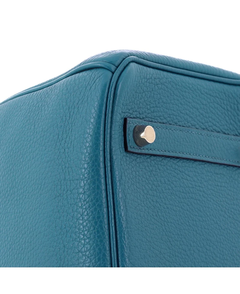Pre-Owned HERMA‰S Birkin 30 Handbag Blue Togo with Gold Hardware