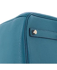 Pre-Owned HERMA‰S Birkin 30 Handbag Blue Togo with Gold Hardware