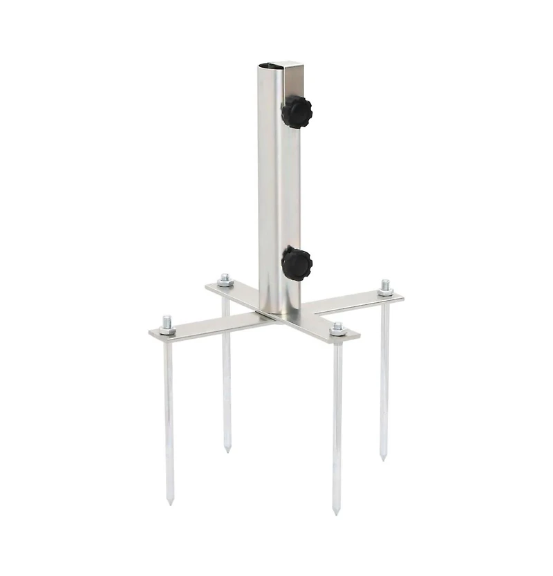 vidaXL Parasol Base Silver Steel with powder coating Compact