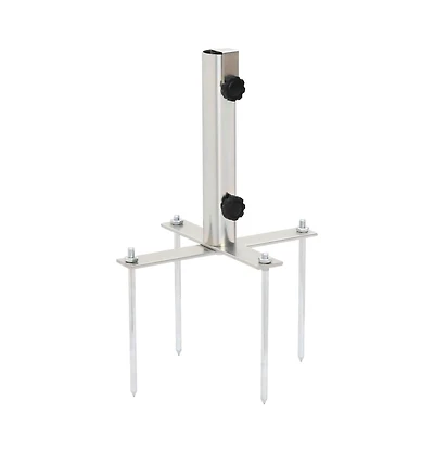 vidaXL Parasol Base Silver Steel with powder coating Compact