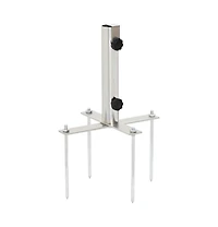 vidaXL Parasol Base Silver Steel with powder coating Compact