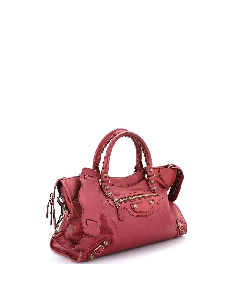 Pre-Owned Balenciaga Medium City Giant Studs Bag Leather