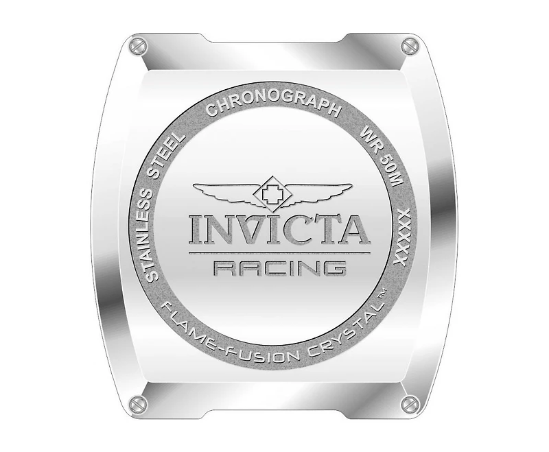 Invicta Men's 48029 Invicta Racing Quartz 3 Hand Black, Grey, Transparent Dial Watch