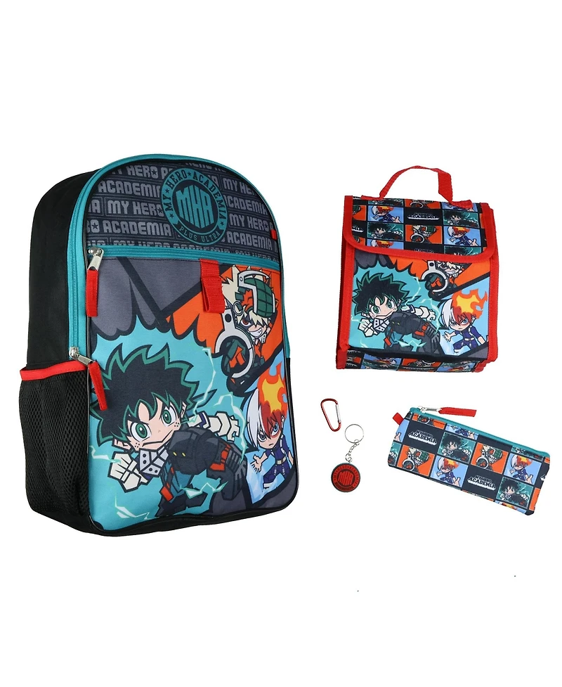 My Hero Academia Backpack Deku Shoto Bakugo Kawaii Chibi 5 Piece Set School Bag