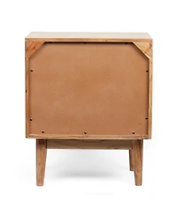 Streamdale Boho Carved Mango Wood Nightstand