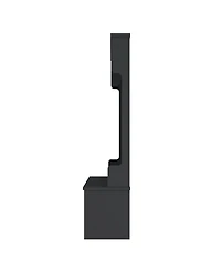 Streamdale Hall Tree Coat Rack Shoe Cubby Storage - Black