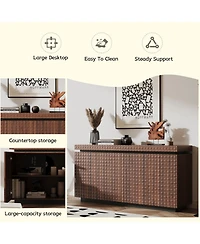 Streamdale Modern 4-Door Sideboard Buffet Cabinet (Brown)