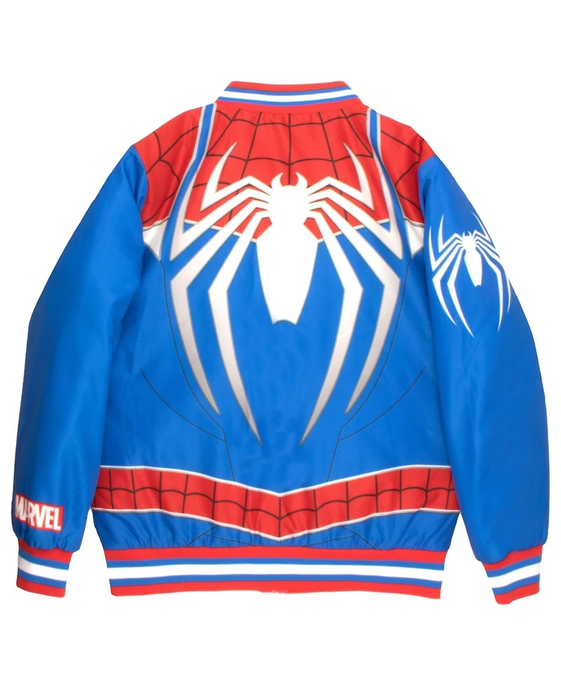 Spider-Man Boys Marvel Graphic Print Lightweight Varsity Bomber Jacket