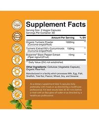 Turmeric Curcumin with Bioperine Capsules, 180ct
