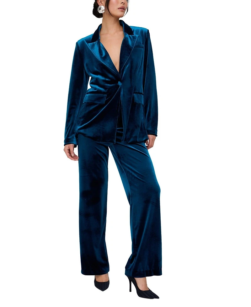 Lily and Lionel London Women's Valerie Straight Leg Velvet Trouser