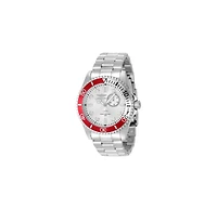 Invicta Men's Pro Diver Quartz Multifunction Silver Dial Watch