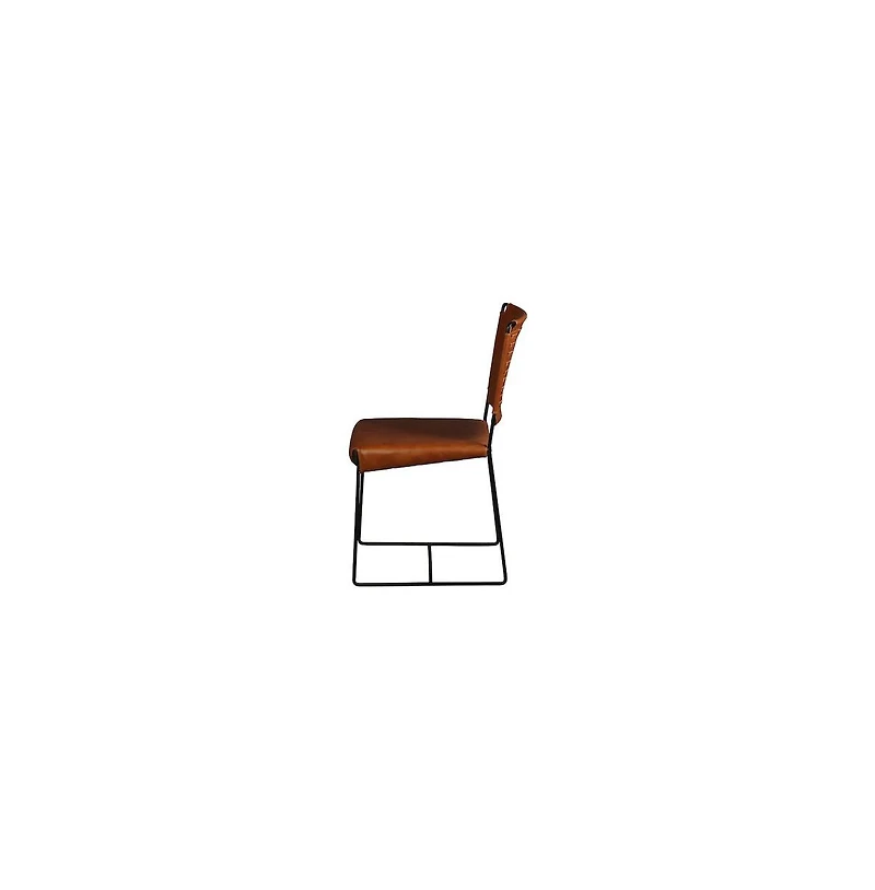 Porter Designs Toluca Leather Dining Chair, Brown (Set of 2)