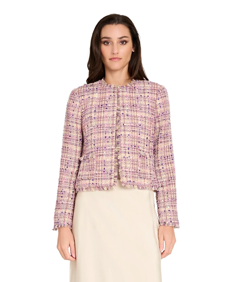 Tahari Asl Women's Boucle Cropped Jacket