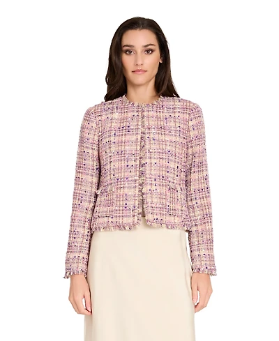 Tahari Asl Women's Boucle Cropped Jacket