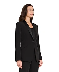 Tahari Asl Women's Satin Tuxedo Jacket