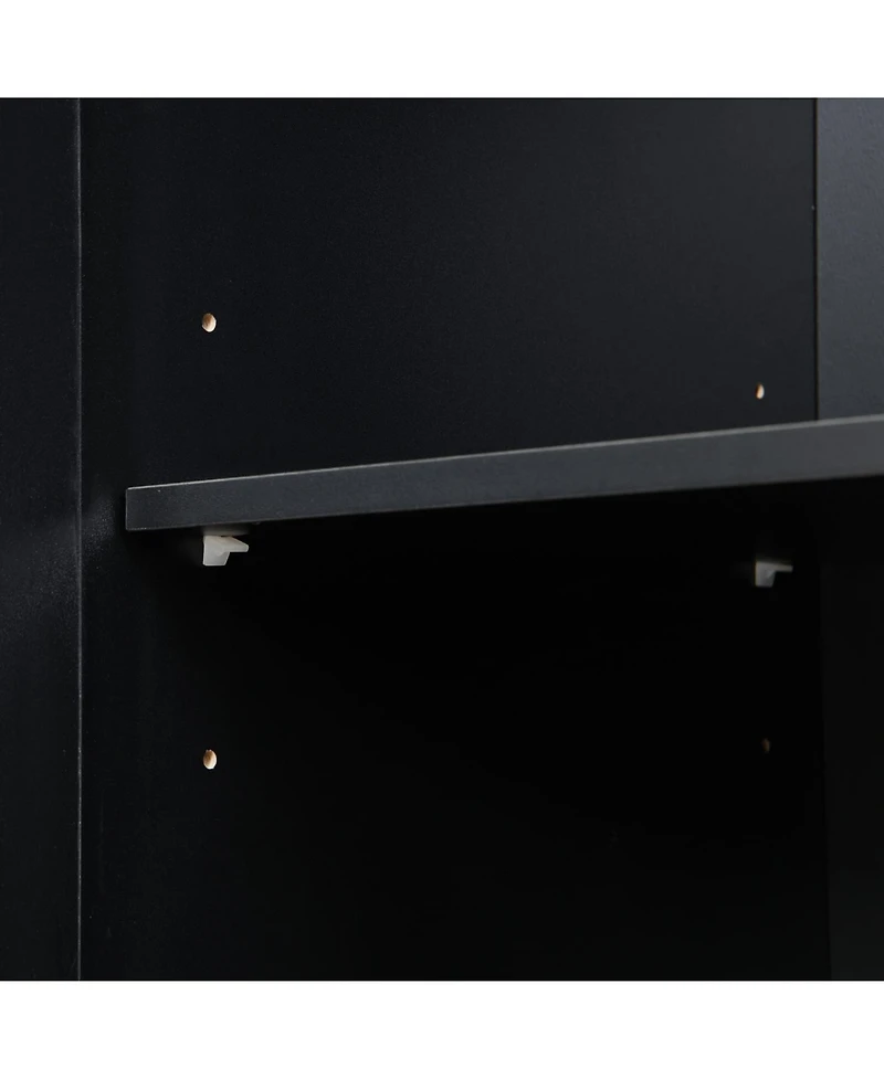 Streamdale Modern Hall Tree with Shoe Storage, Bench, Hooks & Shelf - Black