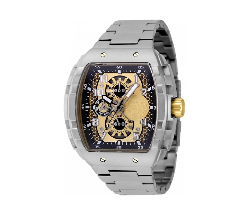 Invicta Men's 49065 Invicta Racing Quartz Multifunction Gold, Black Dial Watch