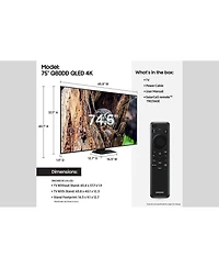 Samsung QN75Q80DDFXZA 75" Qled 4K Smart Tv with Direct Full Array (2024)
