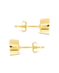 Sterling Forever Sterling Silver Round Cut Bezel Set Stud Earrings