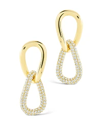 Sterling Forever Silver Taissa Cz Chain Link Studs