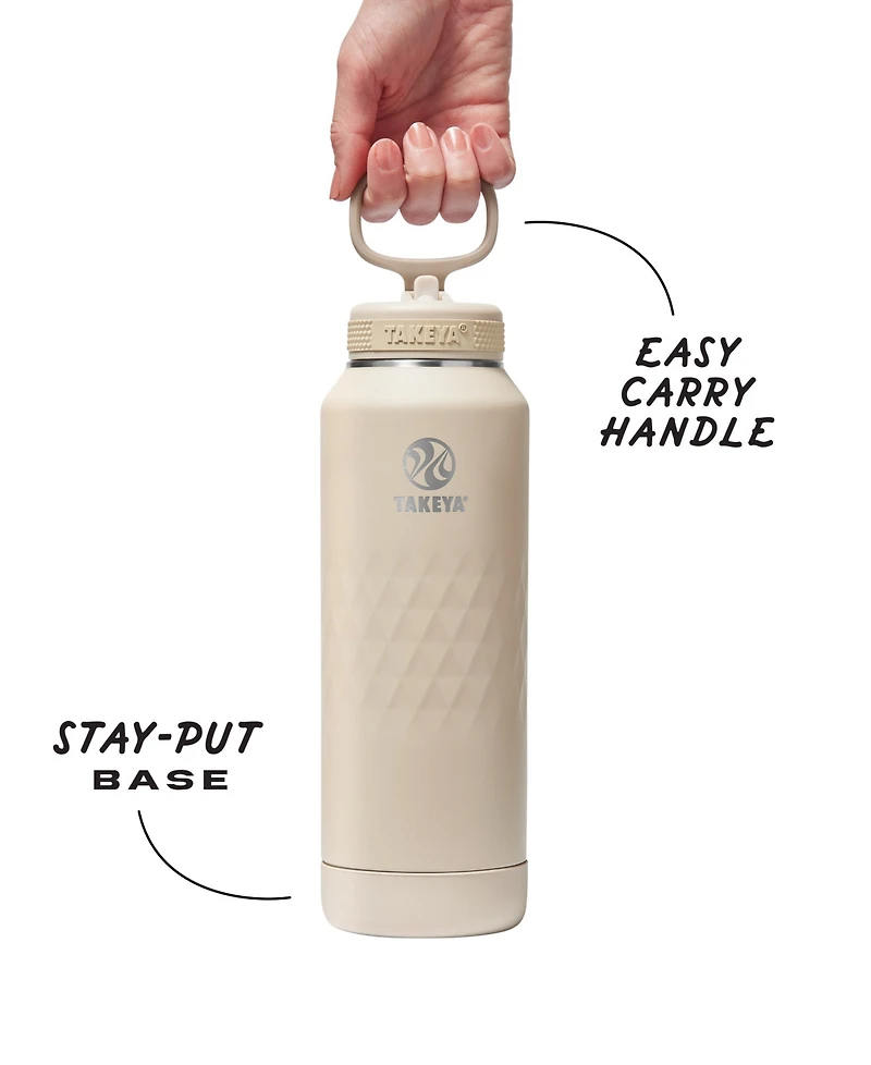 Takeya Sport 40 oz. Triple-Insulated Water Bottle with Straw Lid
