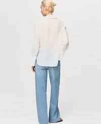 Mango Women's Patches Lyocell Shirt