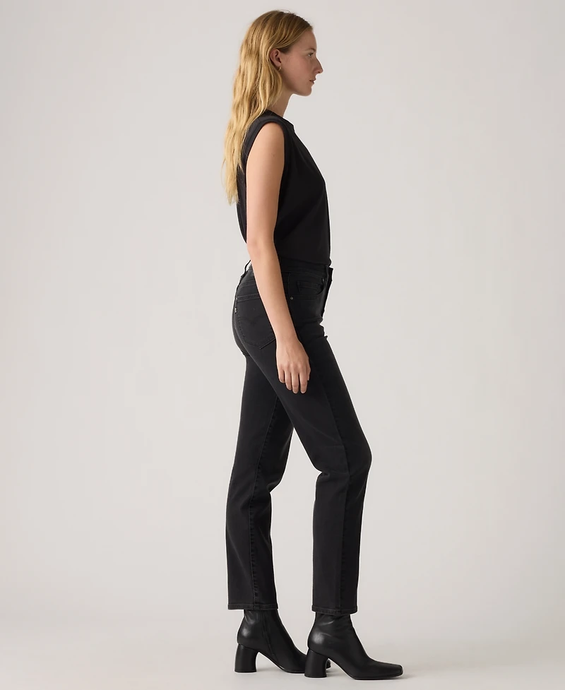 Levi's Women's 724 High Rise Rhinestone Button Fly Straight Leg Jeans