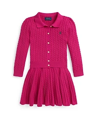 Polo Ralph Lauren Girls 2T-6X 2-Piece Crewneck Cardigan and Skirt Set
