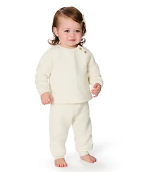 Calvin Klein Baby Girls 2-Piece Quilted Crewneck Top and Joggers set