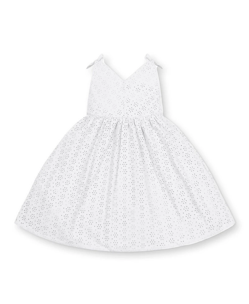 Hope & Henry Girls' Sleeveless Bow Shoulder Swing Dress