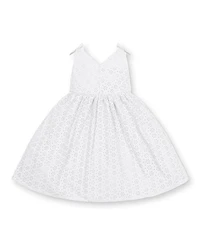 Hope & Henry Girls' Sleeveless Bow Shoulder Swing Dress