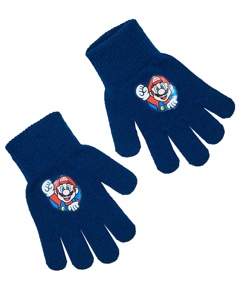 Super Mario Boys 2-Piece Hat and Gloves Set