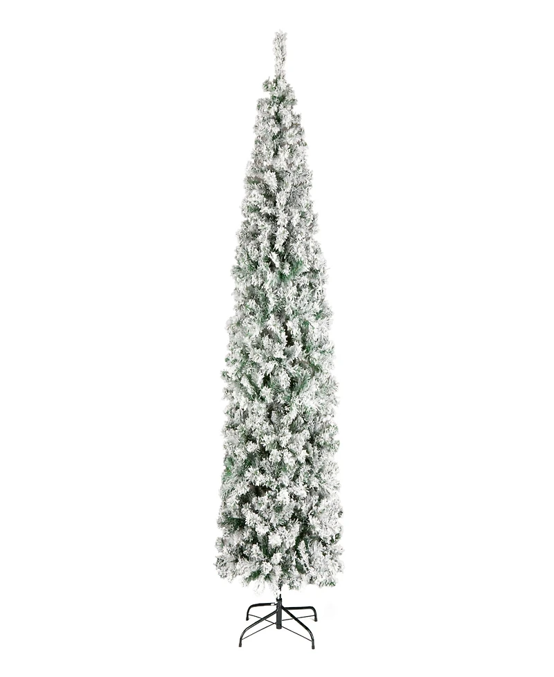 National Tree Company First Traditions Acacia Medium Flocked Tree 7.5 ft