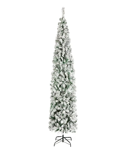 National Tree Company First Traditions Acacia Medium Flocked Tree 7.5 ft