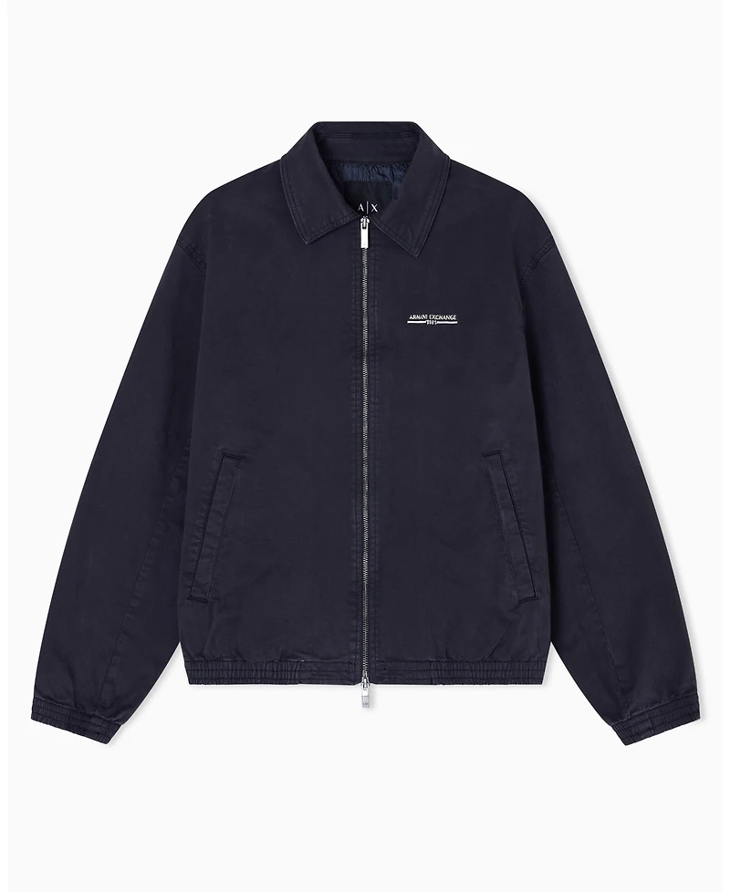 A|X Armani Exchange Men's Washed Graphic Coat