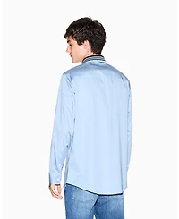 A|X Armani Exchange Men's Long Sleeve with Collar Tipping Woven Dress Shirt