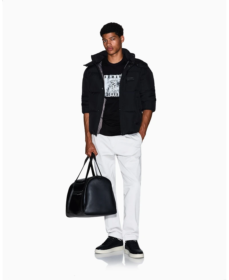 A|X Armani Exchange Men's Grid Box Splatter Graphic T-Shirt