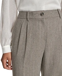 Calvin Klein Petite Novelty Pleated Wide Leg Pants