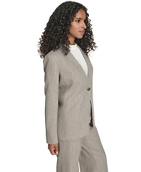 Calvin Klein Petite Novelty One Button Jacket