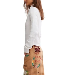 Free People Women's Breezy Long-Sleeve Sweater