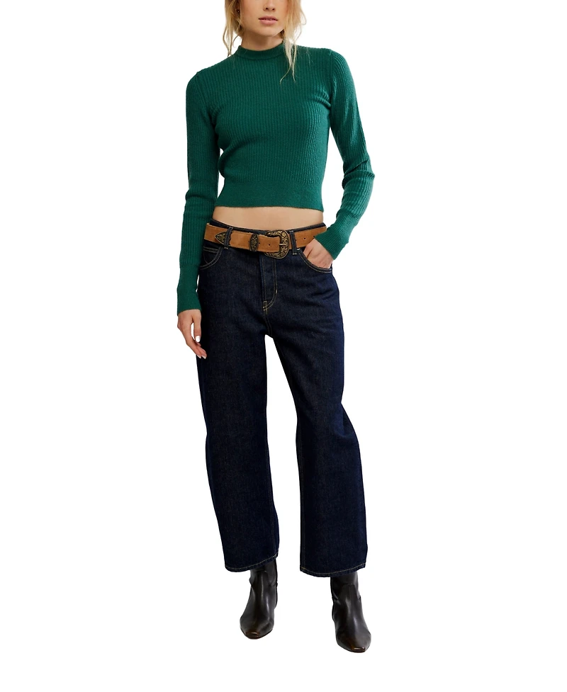 Free People Women's Even After Mock Neck Pull-On Sweater